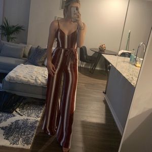 Lovers and friends striped jumpsuit
